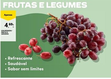 Continente Uva rosada/ preta s/ grainha promoção