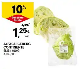 Continente Alface iceberg continente promoção