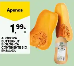 Continente Abóbora butternut biologica continente bio embalada promoção