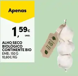 Continente Alho seco biológico continente bio promoção