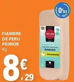E.Leclerc Fiambre de peru primor promoção