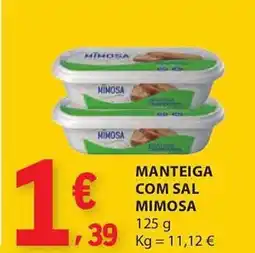 E.Leclerc Manteiga com sal mimosa promoção