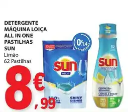 E.Leclerc Detergente máquina loiça all in one pastilhas sun promoção