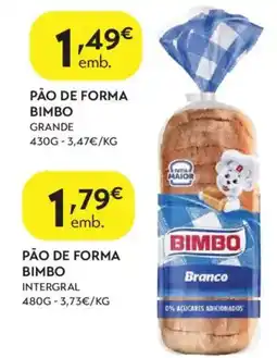 Spar Pão de forma bimbo intergral promoção