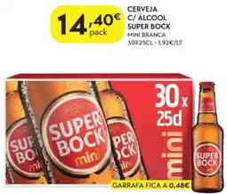 Spar Cerveja c/ álcool super bock promoção