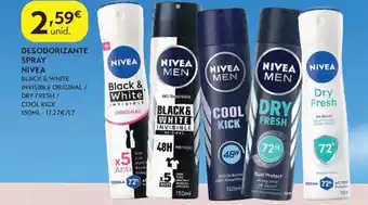 Spar Desodorizante spray nivea promoção