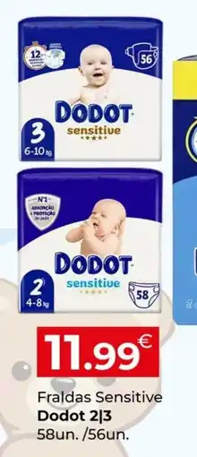 Miranda Supermercados Fraldas Sensitive Dodot 2|3 promoção