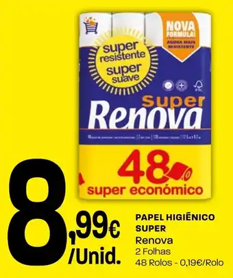 Intermarché Papel higiénico super Renova promoção