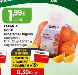 Intermarché Laranja PorSi Programa Origens promoção
