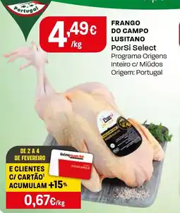 Intermarché Frango do campo lusitano PorSi Select promoção