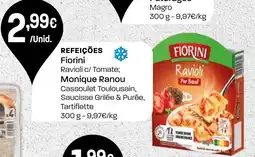 Intermarché Refeições Fiorini Ravioli c/ Tomate; Monique Ranou promoção