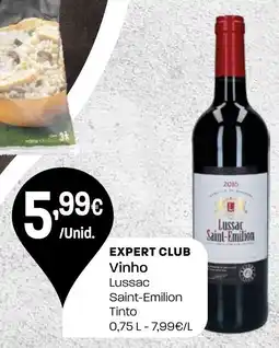 Intermarché Expert club Vinho Lussac Saint-Emilion promoção