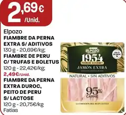 Intermarché Elpozo Fiambre da perna extra s/ aditivos promoção