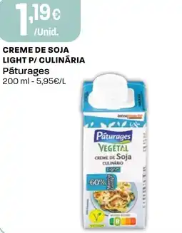 Intermarché Creme de soja light p/ culinária Pâturages promoção
