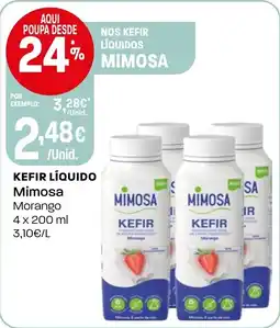 Intermarché Kefir líquido Mimosa promoção