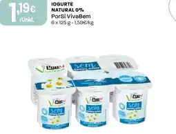 Intermarché Iogurte natural 0% PorSi VivaBem promoção