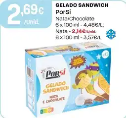 Intermarché Gelado sandwich PorSi promoção