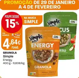 Intermarché Granola Simple Energy promoção