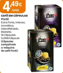 Intermarché Café em cápsulas PorSi promoção