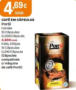 Intermarché Café em cápsulas PorSi promoção