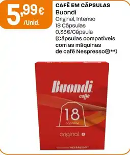 Intermarché Café em cápsulas Buondi promoção