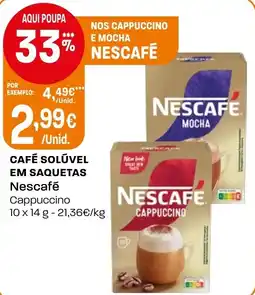 Intermarché Café solúvel em saquetas Nescafé promoção