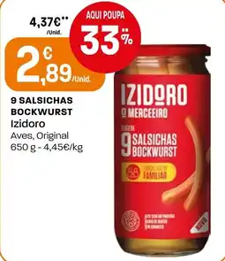 Intermarché 9 salsichas bockwurst Izidoro promoção