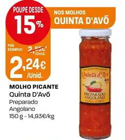 Intermarché Molho picante Quinta D'Avō promoção
