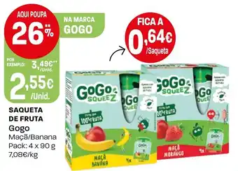 Intermarché Saqueta de fruta Gogo promoção