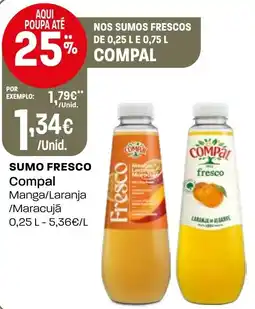 Intermarché Sumo fresco Compal promoção