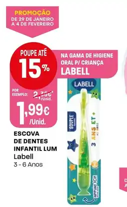 Intermarché Escova de dentes infantil lum labell promoção
