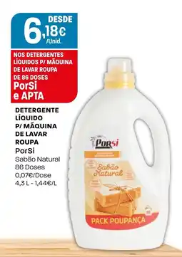 Intermarché Detergente líquido p/ máquina de lavar roupa PorSi promoção