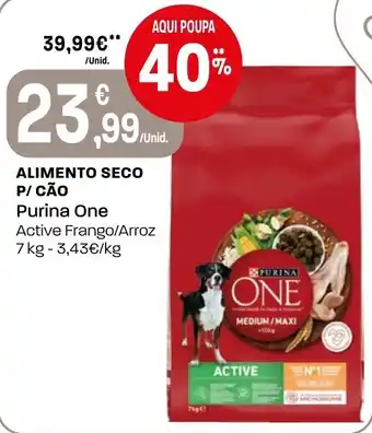 Alimento seco p/cão purina one