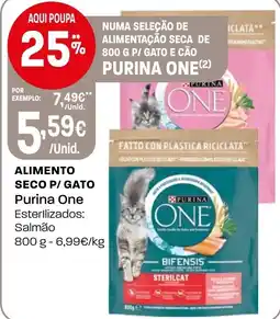 Intermarché Alimento seco p/ gato purina one esterllizados: salmão promoção