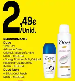 Intermarché Desodorizante Dove Roll-On promoção