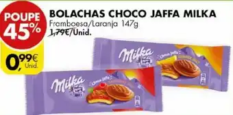 Pingo Doce Bolachas Choco Jaffa Milka 147g promoção