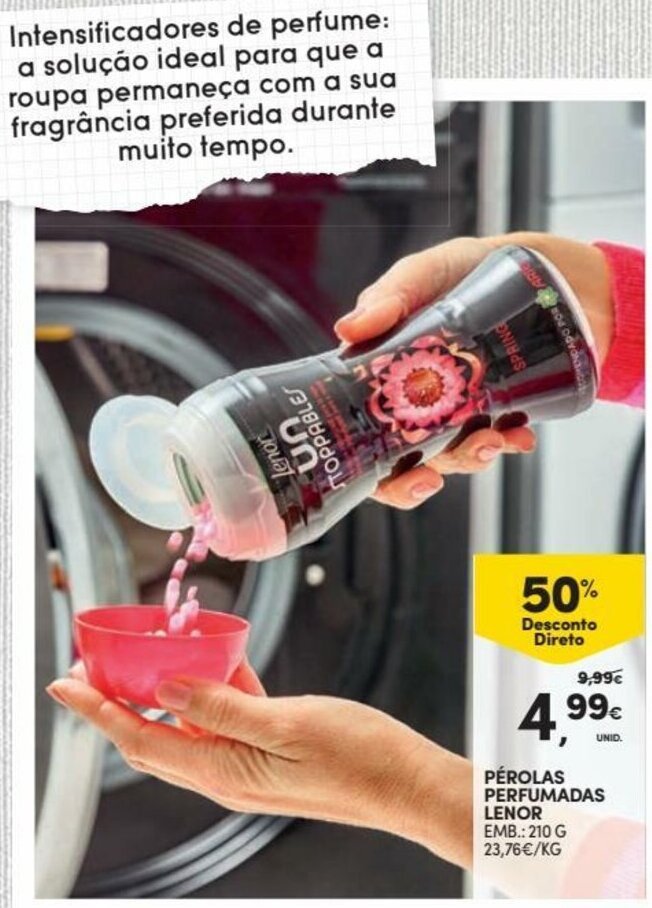 Continente Pérolas Perfume Lenor 210g promoção