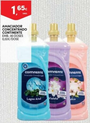 Amaciador Concentrado Continente 80 Doses