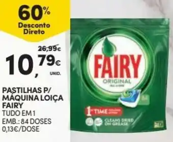 Pastilhas p/Máquina Loiça Fairy 84 Doses