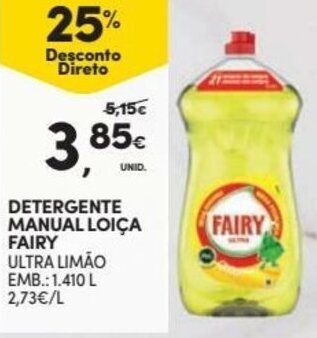 Detergente Manual Loiça Fairy 1,410L