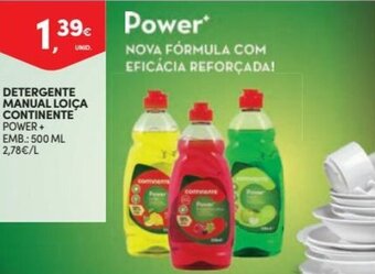 Detergente Manual Loiça Continente Power 500ml