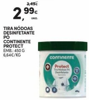 Tira Nódoas Desinfetante Pó Continente Protect 450g