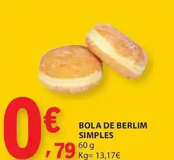 E.Leclerc Bola de berlim simples promoção