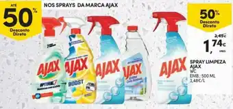 Continente Spray Limpeza Ajax 500ml promoção