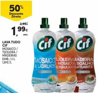 Continente Lava Tudo CIF 1,1L promoção