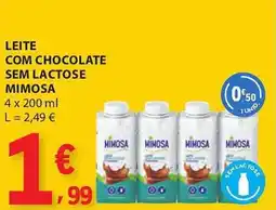 E.Leclerc Leite com chocolate sem lactose mimosa promoção