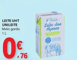 E.Leclerc Leite uht unileite meio gordo promoção