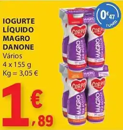 E.Leclerc Iogurte líquido magro danone promoção