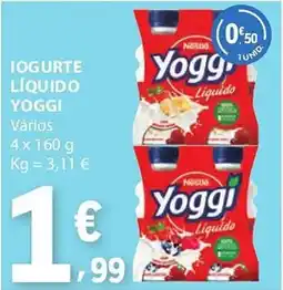 E.Leclerc Iogurte líquido yoggi promoção