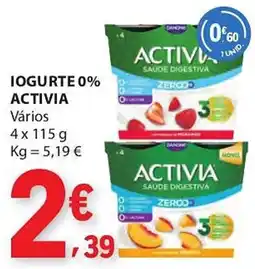 E.Leclerc Iogurte 0% activia promoção